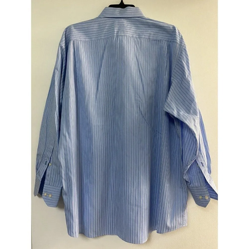 Tommy Bahama Men's Striped Blue Button Down Shirt Size (17  32-33) Long Sleeve - Picture 2 of 7